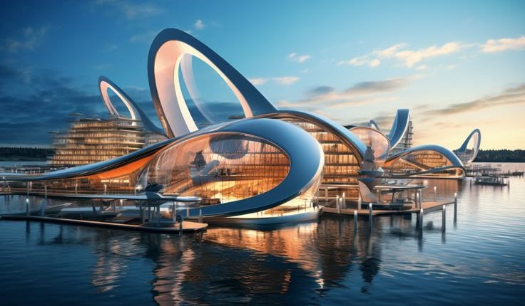 A futuristic parametric-designed building showcasing algorithm-based architecture.