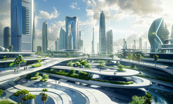 Green Futuristic Smart City